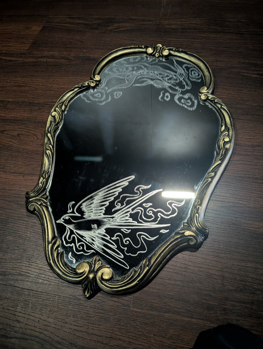 Koi fish and Swallow